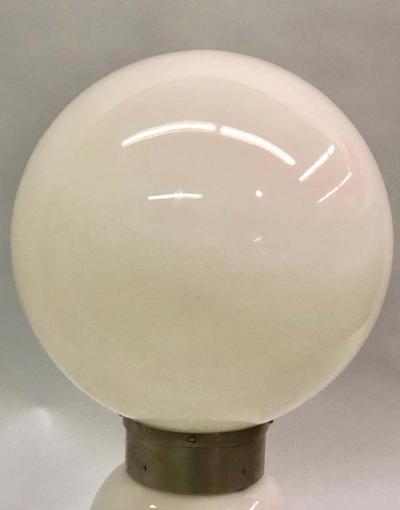 Carlo Nason Pair of Large Italian Radical Design Mid century White Murano Glass Table Lamps