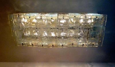 Carlo Nason Pair of Large Murano Glass Ceiling Lights by Carlo Nason for Mazzega 1970s