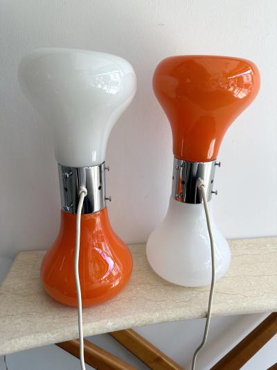 Carlo Nason Pair of Murano Glass Birillo Lamps by Carlo Nason for Mazzega Italy 1970s