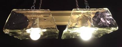 Carlo Nason Pair of Murano Pendants of Murano by Nason for Mazzega 1970s