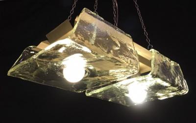 Carlo Nason Pair of Murano Pendants of Murano by Nason for Mazzega 1970s