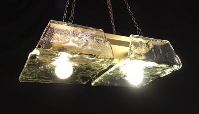 Carlo Nason Pair of Murano Pendants of Murano by Nason for Mazzega 1970s