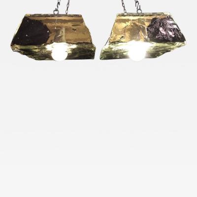 Carlo Nason Pair of Murano Pendants of Murano by Nason for Mazzega 1970s