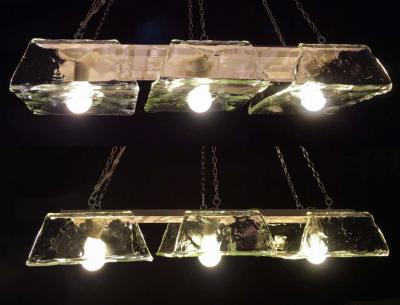 Carlo Nason Pair of Murano Pendants of Murano by Nason for Mazzega 1970s