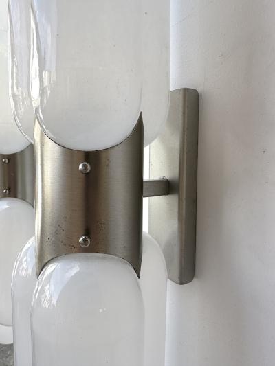 Carlo Nason Pair of Torpedo Murano Glass Sconces by Carlo Nason for Mazzega Italy 1970s