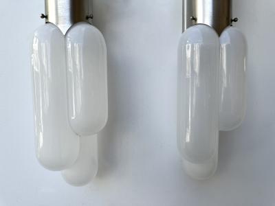 Carlo Nason Pair of Torpedo Murano Glass Sconces by Carlo Nason for Mazzega Italy 1970s