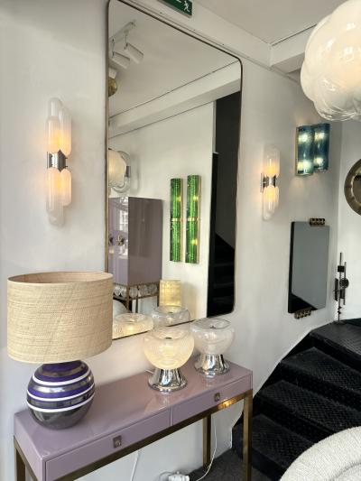 Carlo Nason Pair of Torpedo Murano Glass Sconces by Carlo Nason for Mazzega Italy 1970s