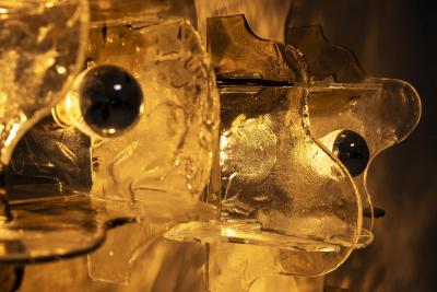 Carlo Nason Set of Four LP 263 Wall Appliques or Ceiling Lamps by Carlo Nason for Mazzega