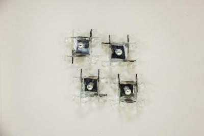 Carlo Nason Set of Four LP 263 Wall Appliques or Ceiling Lamps by Carlo Nason for Mazzega