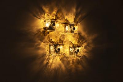 Carlo Nason Set of Four LP 263 Wall Appliques or Ceiling Lamps by Carlo Nason for Mazzega