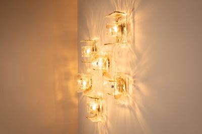 Carlo Nason Set of Six LP257 Wall Lamps by Carlo Nason for Mazzega Italy 1970s