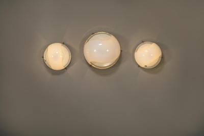 Carlo Nason Set of Three Carlo Nason LP 245 244 Wall Lamps Italy 1970s
