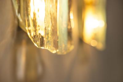 Carlo Nason Set of Two Carlo Nason Opalescent Wall Appliques in Murano Italy 1970s