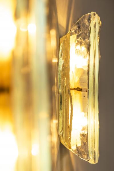 Carlo Nason Set of Two Carlo Nason Opalescent Wall Appliques in Murano Italy 1970s