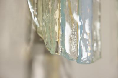 Carlo Nason Set of Two Carlo Nason Opalescent Wall Appliques in Murano Italy 1970s