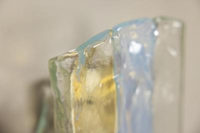 Carlo Nason Set of Two Carlo Nason Opalescent Wall Appliques in Murano Italy 1970s