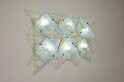 Carlo Nason Six Wall Lamps Model LP 253 by Carlo Nason for AV Mazzega Italy 1970s