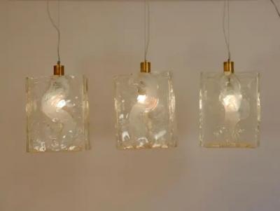 Carlo Nason Three Carlo Nason chandelier Italy c1960