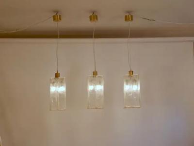 Carlo Nason Three Carlo Nason chandelier Italy c1960