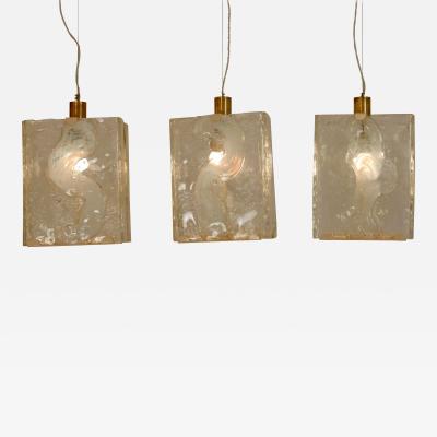 Carlo Nason Three Carlo Nason chandelier Italy c1960