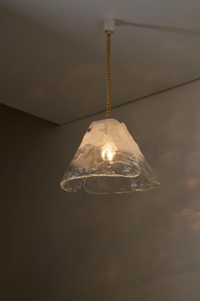 Carlo Nason Two Panel Murano Glass Chandelier by Carlo Nason 1970s