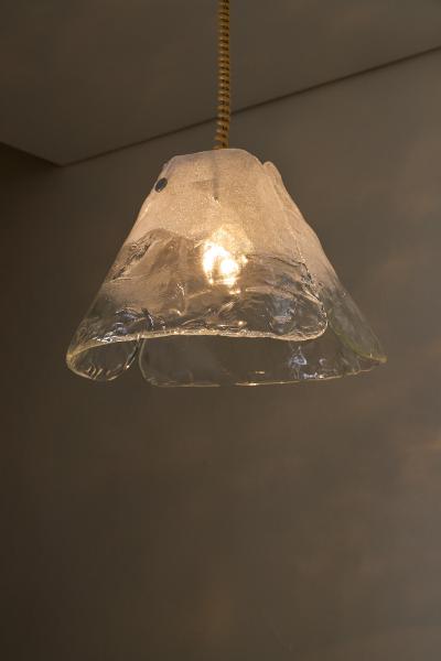 Carlo Nason Two Panel Murano Glass Chandelier by Carlo Nason 1970s