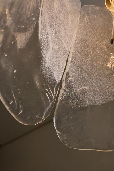 Carlo Nason Two Panel Murano Glass Chandelier by Carlo Nason 1970s