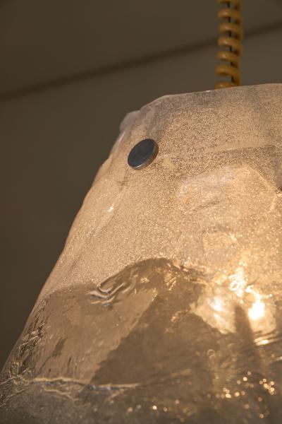 Carlo Nason Two Panel Murano Glass Chandelier by Carlo Nason 1970s