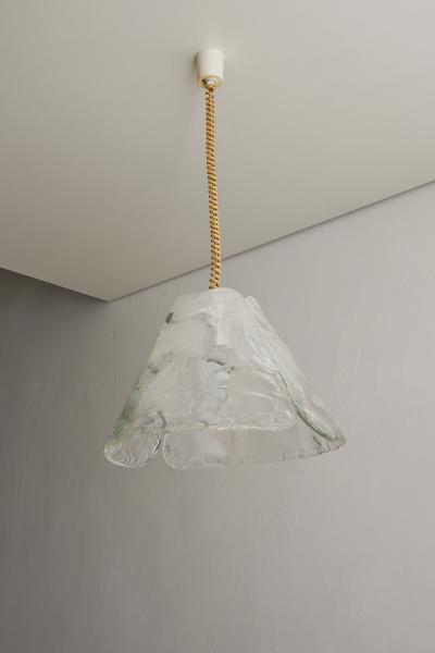 Carlo Nason Two Panel Murano Glass Chandelier by Carlo Nason 1970s