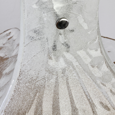 Carlo Nason White and Clear Murano Glass Pendant by Carlo Nason for Mazzega 2 Available 