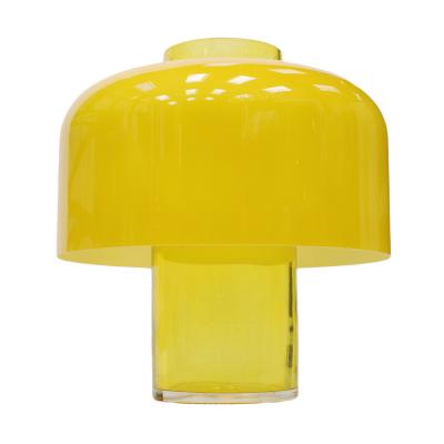 Carlo Nason Yellow Glass Rounded Table Lamp Mod Lt 226 Designed by Carlo Nason