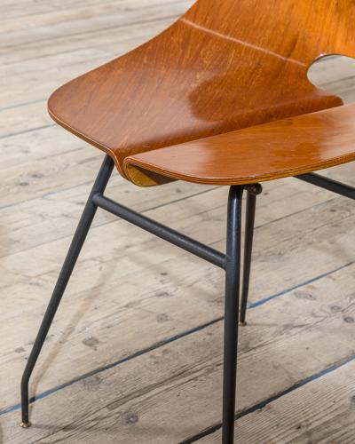 Carlo Ratti 20th Century Carlo Ratti Set of Four Wooden Chairs