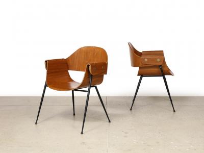 Carlo Ratti Bentwood Armchairs by Carlo Ratti