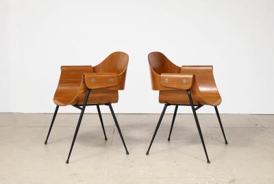 Carlo Ratti Bentwood Armchairs by Carlo Ratti