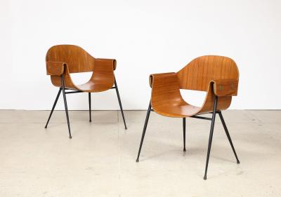 Carlo Ratti Bentwood Armchairs by Carlo Ratti