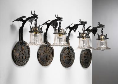 Carlo Rizzarda Set of 4 Carlo Rizzarda wall lamps