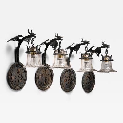 Carlo Rizzarda Set of 4 Carlo Rizzarda wall lamps