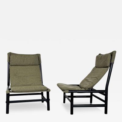 Carlo Santi Mid Century Modern Pair of Armchairs Carmina by Carlo Santi for Arflex Italy