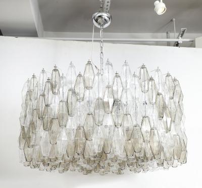 Carlo Scarpa Carlo Scarpa Smoke Clear Polyhedral Chandelier