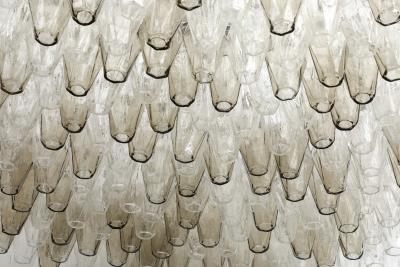 Carlo Scarpa Carlo Scarpa Smoke Clear Polyhedral Chandelier