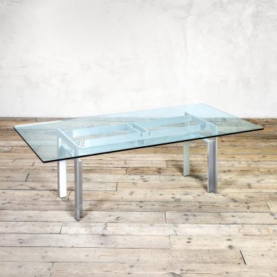 Carlo Scarpa Carlo Scarpa Table Mod Doge Steel and Crystal 60