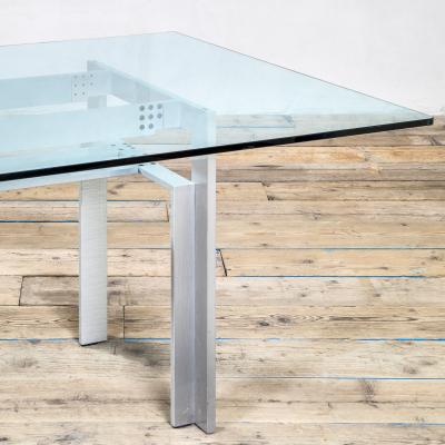 Carlo Scarpa Carlo Scarpa Table Mod Doge Steel and Crystal 60