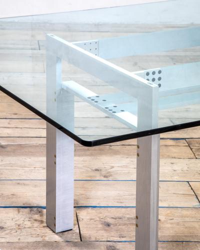 Carlo Scarpa Carlo Scarpa Table Mod Doge Steel and Crystal 60