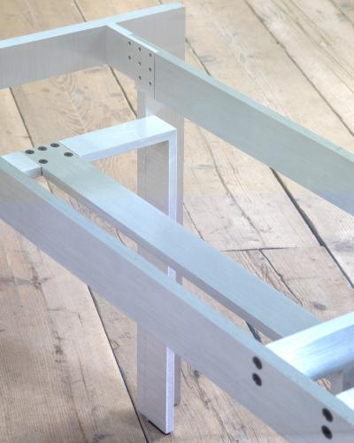 Carlo Scarpa Carlo Scarpa Table Mod Doge Steel and Crystal 60