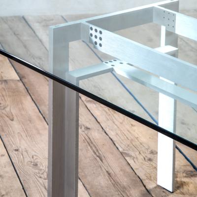 Carlo Scarpa Carlo Scarpa Table Mod Doge Steel and Crystal 60