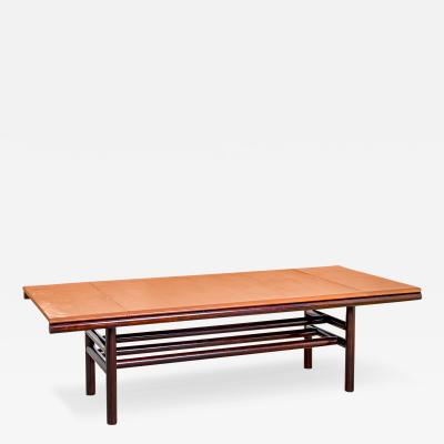 Carlo Scarpa Carlo Scarpa Table Mod Gritti Wood and Leather 70