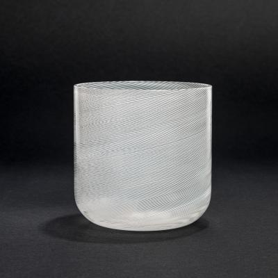 Carlo Scarpa Carlo Scarpa Venini Lattimo Vase a Mezza Filigrana 50s