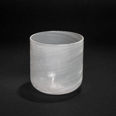 Carlo Scarpa Carlo Scarpa Venini Lattimo Vase a Mezza Filigrana 50s