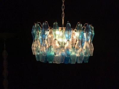Carlo Scarpa Fantastic Murano Chandelier Poliedri in the Style of Carlo Scarpa