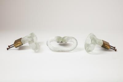 Carlo Scarpa Glass and Brass Hook Door Pull Attributed to Carlo Scarpa Italy c 1940